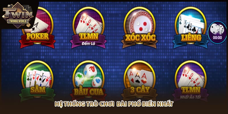 Hệ thống trò chơi bài phổ biến nhất